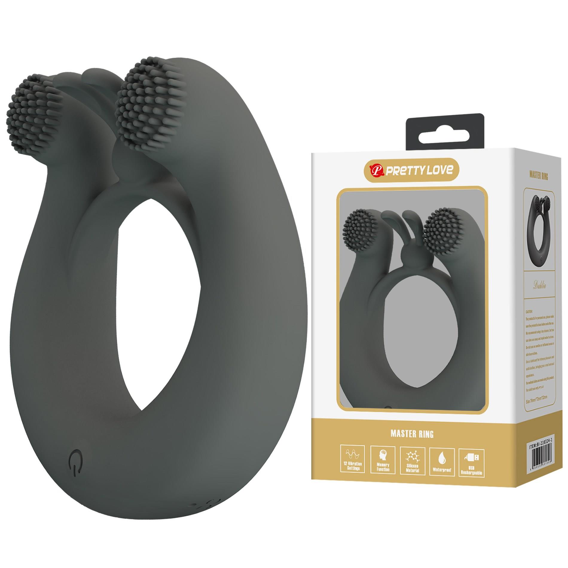 Pierścień erekcyjny wibracyjny Pretty Love Master Ring - silikon