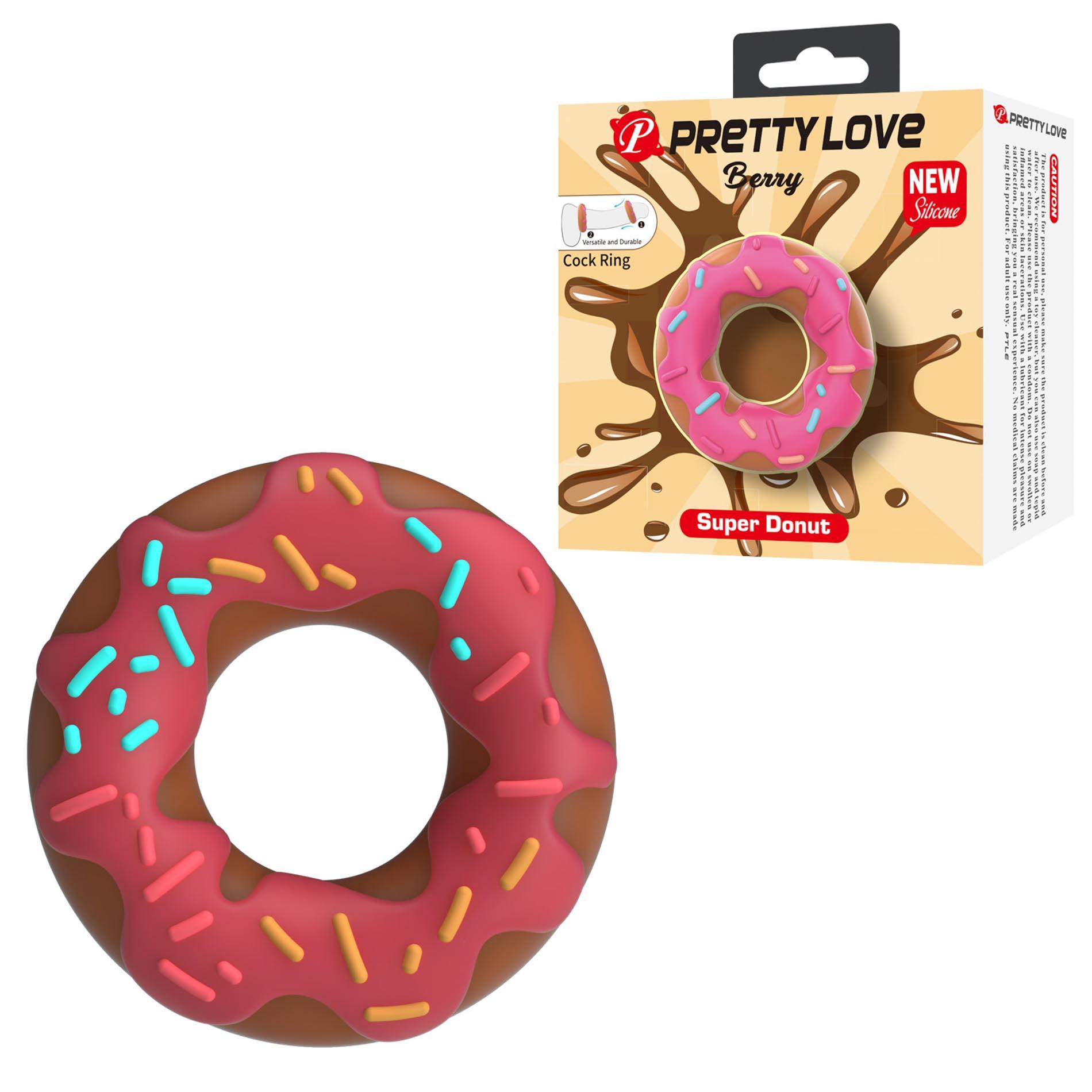 Pierścień erekcyjny Pretty Love Berry Super Donut - silikon