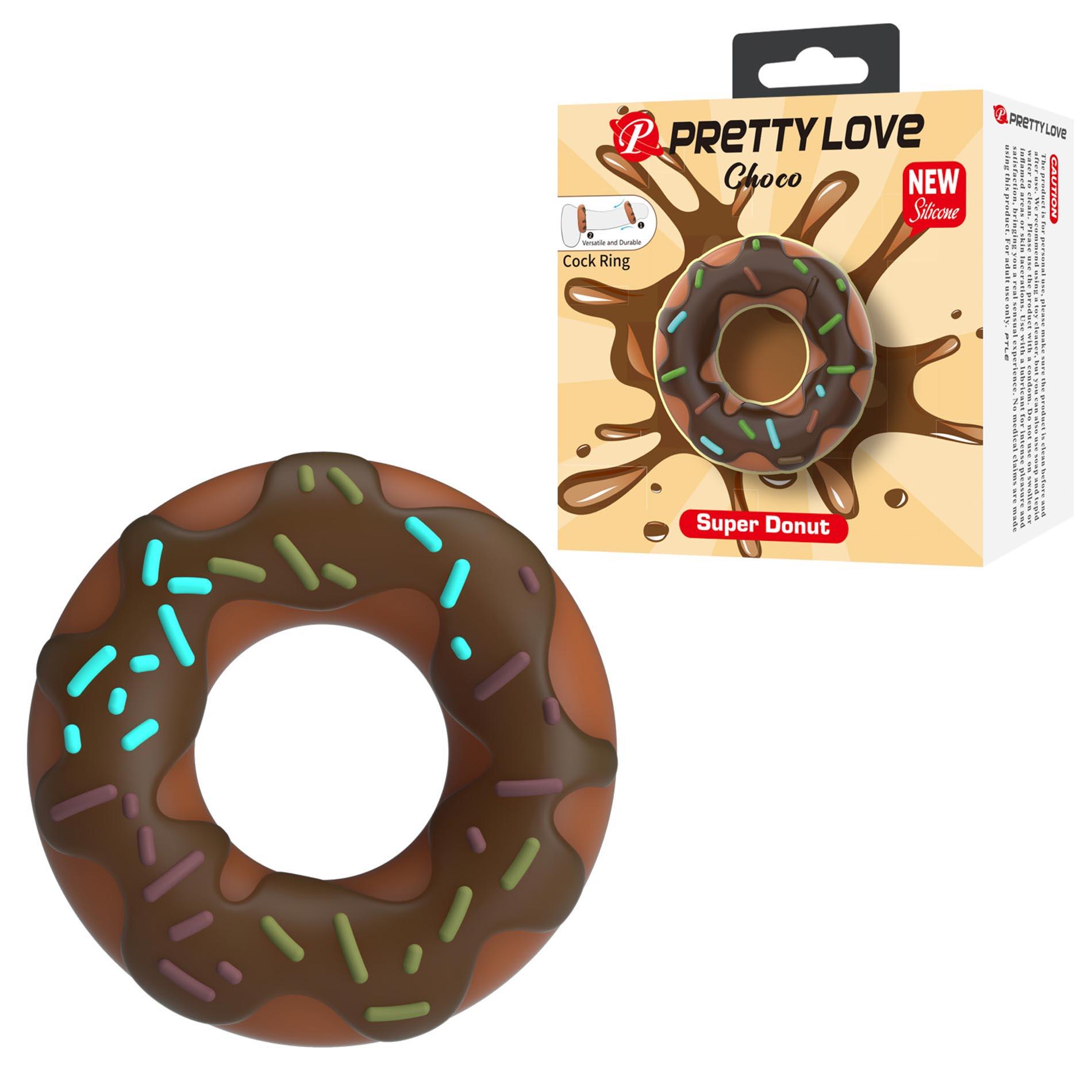Pierścień erekcyjny Pretty Love Choco Super Donut - silikon