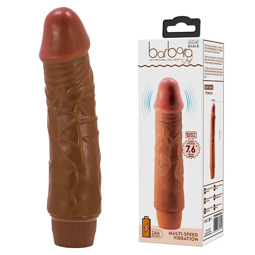 Wibrator realistyczny Baile Barbara Jeff 7.6" – multi-speed, TPE