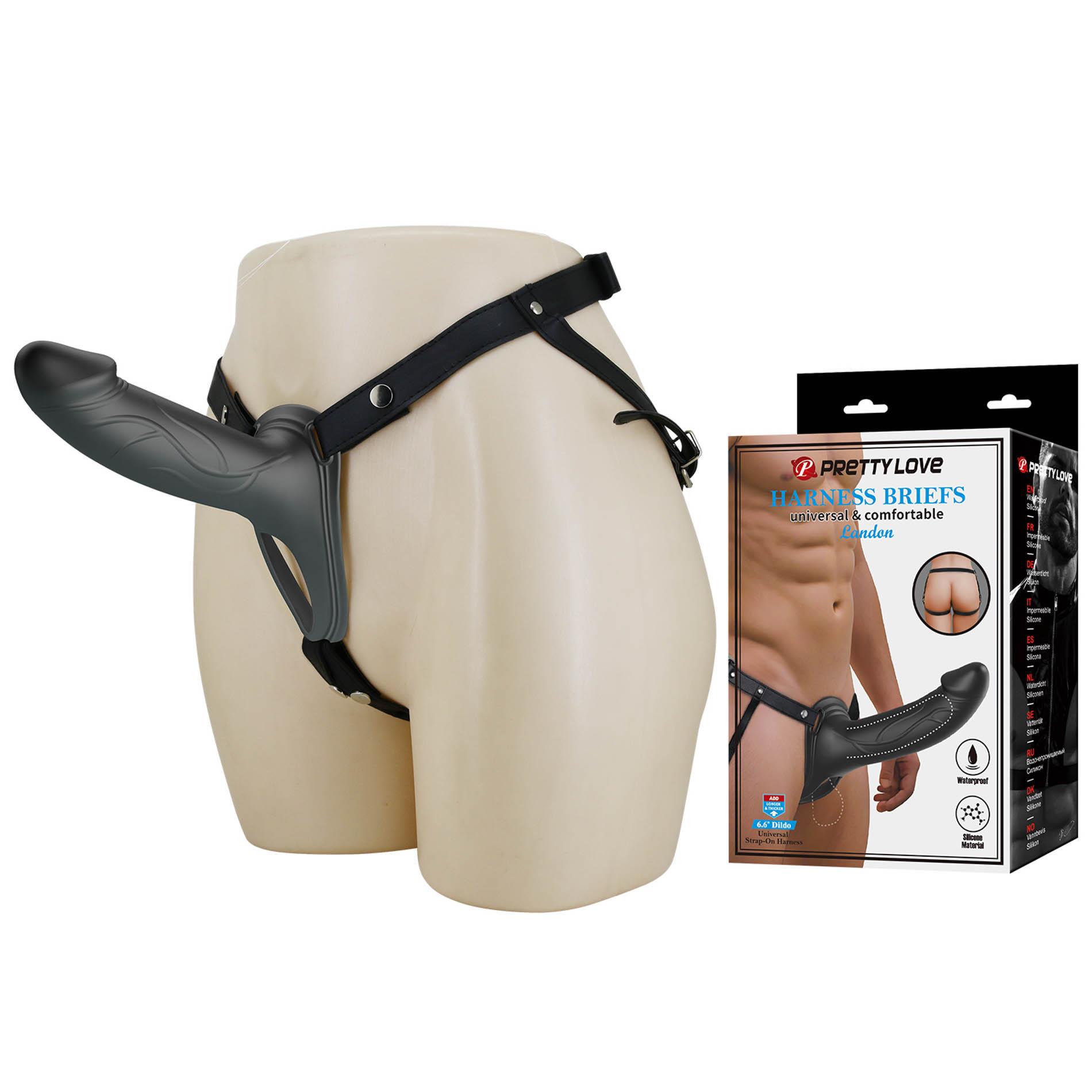 Zestaw strap-on Pretty Love Landon - regulowany, silikon